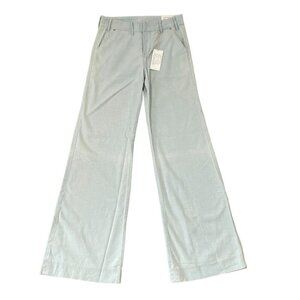 NWT McGuire Linen Blend Wide-Leg Trouser Pants Button Fly Nautical Blue size 27